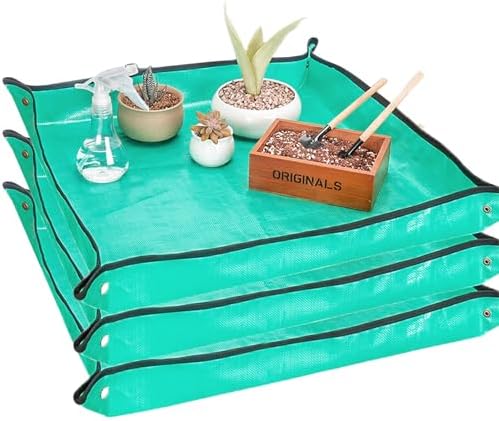 3 Piese 29.5″ X 29.5″ Mată de Plantare Mare pentru Transplantarea Plantelor de Interior, Tavă de Repotare/Plantare Waterproof, Mată de Plantare Portabilă pentru Grădinărit, Tavă pentru Suculente  |  Unelte pentru bonsai Unelte pentru bonsai Unelte pentru bonsai