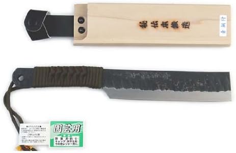 Shusen Shozosaku Yamanata Blue Steel, cu lamă unică, Saya din lemn, 53-165Bk 6.5 inci (165 mm)  |  Machete de grădinărit Machete de grădinărit Machete de grădinărit