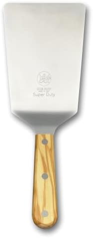 Spatulă Largă Super Duty cu Mânere din Lemn de Măslin și Rivete din Oțel Inoxidabil – Lama 4″ X 6.1/3″ – Ideală pentru Burgeri, Bucătărie, Grătar, Plită, Patiserie. Antiaderentă și Durabilă. Aprobată ICQ.  |  Lope de grădinărit Lope de grădinărit Lope de grădinărit